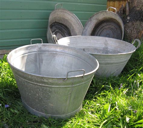 large old tin baths for sale|Tin Bath Tub in Garden Antiques for sale